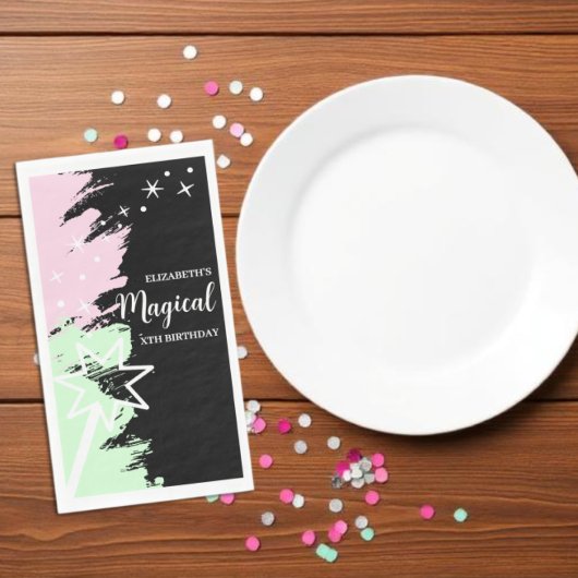 Serviette En Papier Anniversaire Magique