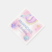 Serviette En Papier Anniversaire magique de sirène sous la mer (Coin)