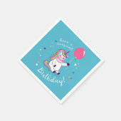 Serviette En Papier Anniversaire magique de Unicorn (Coin)