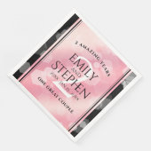 Serviette En Papier Anniversaire Mariage élégant du 2e Rose Quartz (Coin)