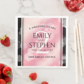 Serviette En Papier Anniversaire Mariage élégant du 2e Rose Quartz (En situation)