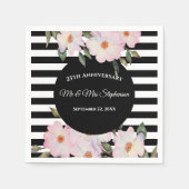 Serviette En Papier Anniversaire mariage Roses roses Ballerina Grandes (Devant)