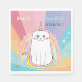 Serviette En Papier Anniversaire Meow-Gical Caticorn (Devant)