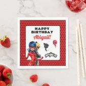 Serviette En Papier Anniversaire Miraculé de Ladybug et de Cat Noir (En situation)