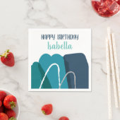 Serviette En Papier Anniversaire moderne Abstrait (En situation)