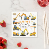 Serviette En Papier Anniversaire Moderne pour Enfants Thème Constructi (En situation)