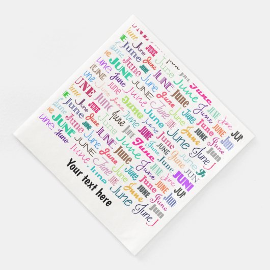 Serviette En Papier Anniversaire mois juin (Coin)