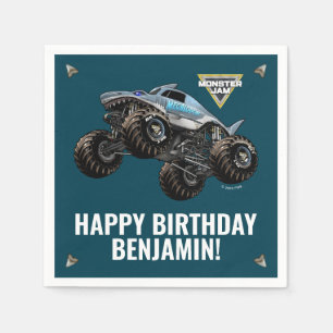Serviette En Papier Anniversaire Monster Jam Megalodon