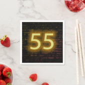 Serviette En Papier Anniversaire Neon 55 Connexion mur en briques (En situation)