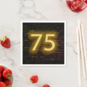 Serviette En Papier Anniversaire Neon 75 Connexion mur en briques (En situation)