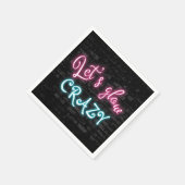 Serviette En Papier Anniversaire Neon Llow Sign on Brick Wall (Coin)