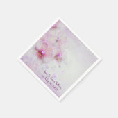 Serviette En Papier Anniversaire orchidées et bulles roses (Coin)