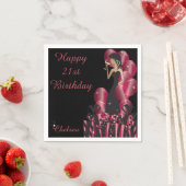 Serviette En Papier Anniversaire ou Bachelorette Party Diva Princess G (En situation)