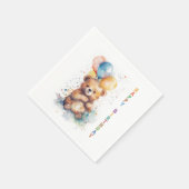 Serviette En Papier Anniversaire Ourson (Coin)