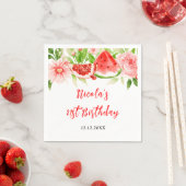 Serviette En Papier Anniversaire Pastèque et Grenade (En situation)