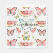 Serviette En Papier Anniversaire Pastèque Verte (Devant)