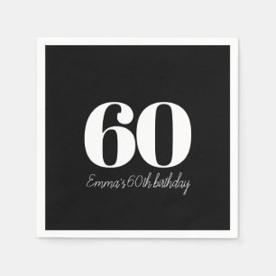 Serviette En Papier anniversaire personnalisé et sophistiqué