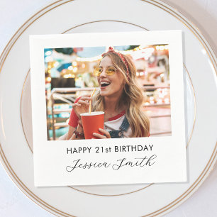 Serviette En Papier Anniversaire Photo Moderne