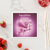 Serviette En Papier Anniversaire Pink Pegasus Design Imaginaire (En situation)