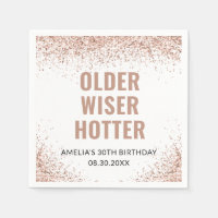 Anniversaire, Plus sage, Parties scintillant rose