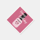 Serviette En Papier Anniversaire polonais moderne et personnalisé (Coin)