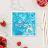Serviette En Papier Anniversaire Pool Party Fun (En situation)