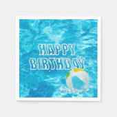 Serviette En Papier Anniversaire Pool Party Fun (Devant)