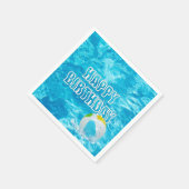 Serviette En Papier Anniversaire Pool Party Fun (Coin)