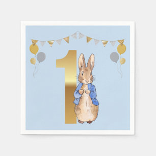 Serviette En Papier Anniversaire premier classique lapin