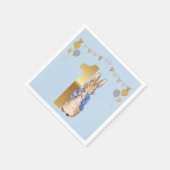 Serviette En Papier Anniversaire premier classique lapin (Coin)