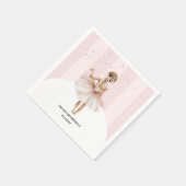 Serviette En Papier Anniversaire rose Ballerina élégant (Coin)