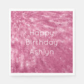 Serviette En Papier Anniversaire rose brillant (Devant)