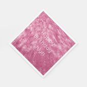 Serviette En Papier Anniversaire rose brillant (Coin)