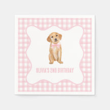 Anniversaire rose chiot