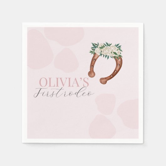 Serviette En Papier Anniversaire rosé de cofille occidentale (Devant)