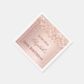 Serviette En Papier Anniversaire rose d'or confetti (Coin)