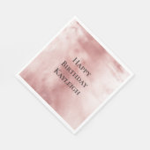 Serviette En Papier Anniversaire Rose Fushia Glamour Féminin (Coin)