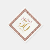Serviette En Papier Anniversaire Rose Gold Parties scintillant Fabriqu (Coin)