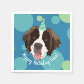 Serviette En Papier Anniversaire Saint Bernard (Devant)