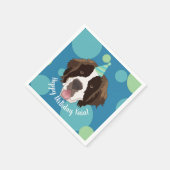 Serviette En Papier Anniversaire Saint Bernard (Coin)