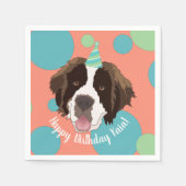 Serviette En Papier Anniversaire Saint Bernard (Devant)