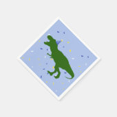 Serviette En Papier "Anniversaire-Saurus" Dinosaure bleu enfant Annive (Coin)