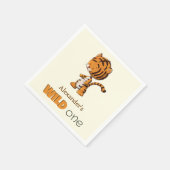 Serviette En Papier Anniversaire sauvage d'un tigre (Coin)