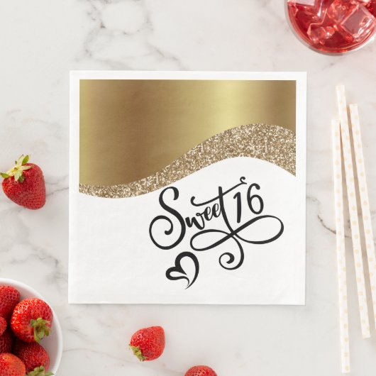 Serviette En Papier Anniversaire seize ans (En situation)