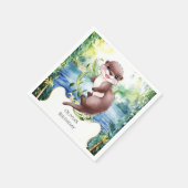 Serviette En Papier Anniversaire simple de Otter calme (Coin)