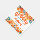 Serviette En Papier Anniversaire super des années 60 Vibe Floral Retro (Coin)