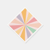 Serviette En Papier Anniversaire super Retro Rainbow (Coin)