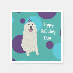 Serviette En Papier Anniversaire sur mesure Great Pyrenees