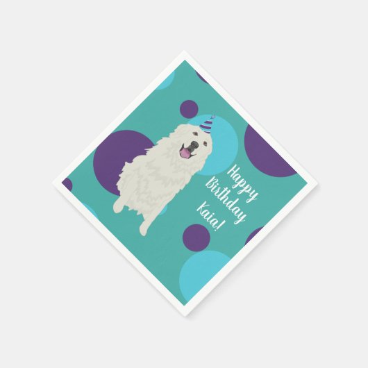 Serviette En Papier Anniversaire sur mesure Great Pyrenees (Coin)