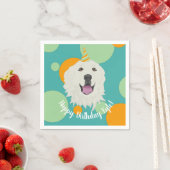 Serviette En Papier Anniversaire sur mesure Great Pyrenees (En situation)